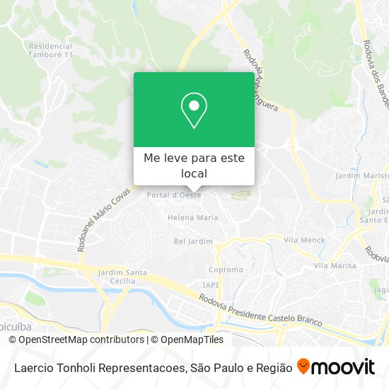 Laercio Tonholi Representacoes mapa