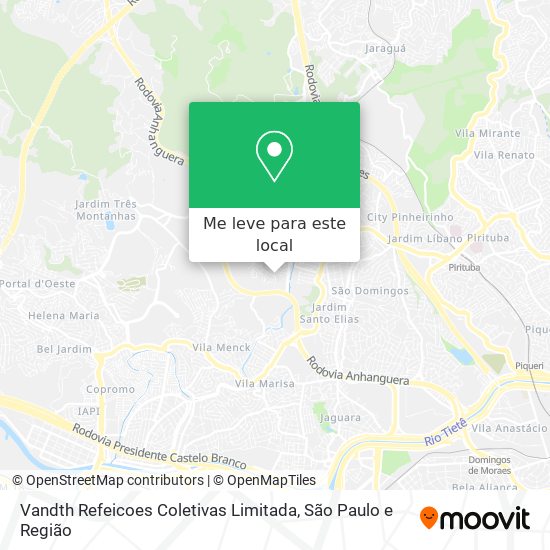 Vandth Refeicoes Coletivas Limitada mapa