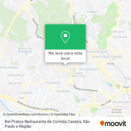 Bel Pratos Restaurante de Comida Caseira mapa