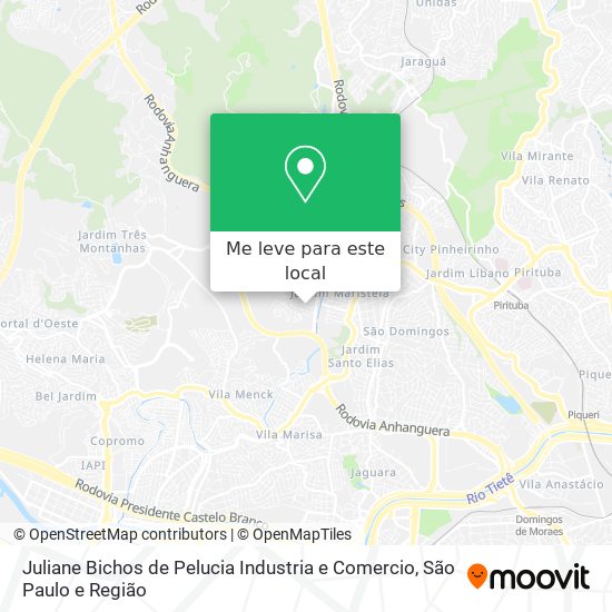 Juliane Bichos de Pelucia Industria e Comercio mapa