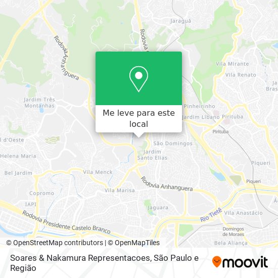 Soares & Nakamura Representacoes mapa