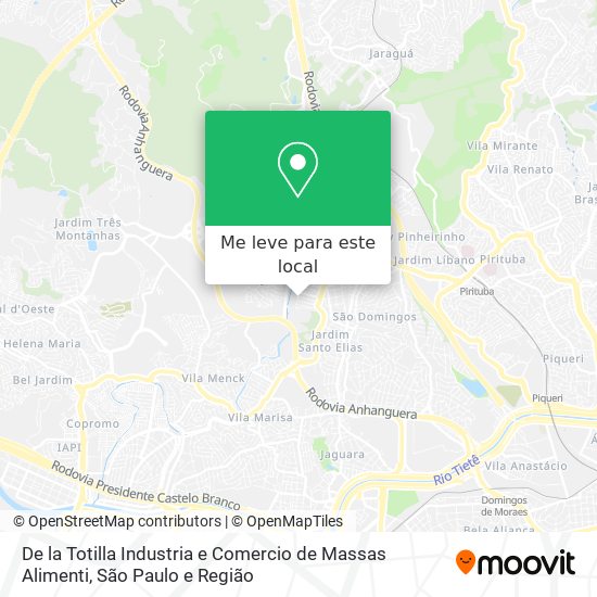 De la Totilla Industria e Comercio de Massas Alimenti mapa