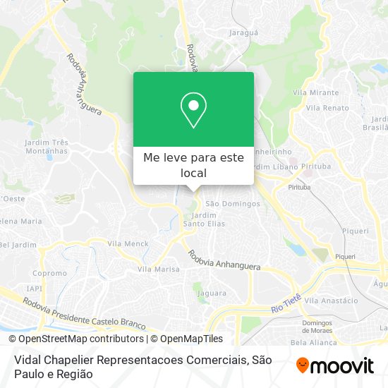 Vidal Chapelier Representacoes Comerciais mapa