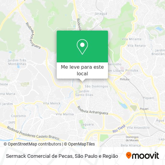 Sermack Comercial de Pecas mapa