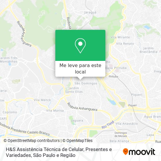 H&S Assistência Técnica de Celular, Presentes e Variedades mapa