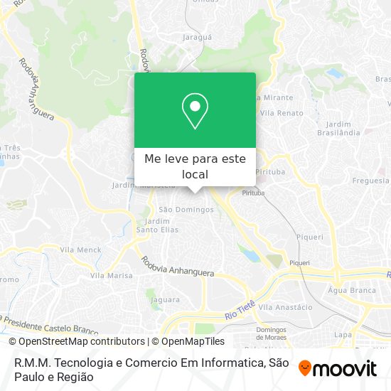 R.M.M. Tecnologia e Comercio Em Informatica mapa