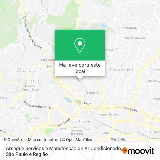 Arsegue Servicos e Manutencao de Ar Condicionado mapa