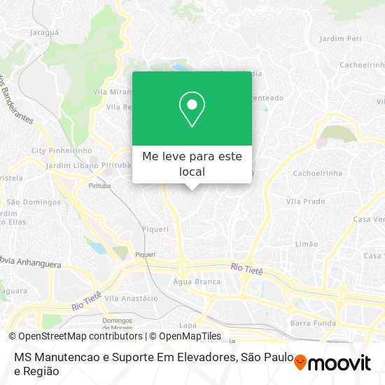 MS Manutencao e Suporte Em Elevadores mapa