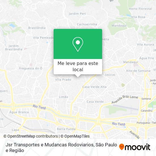 Jsr Transportes e Mudancas Rodoviarios mapa