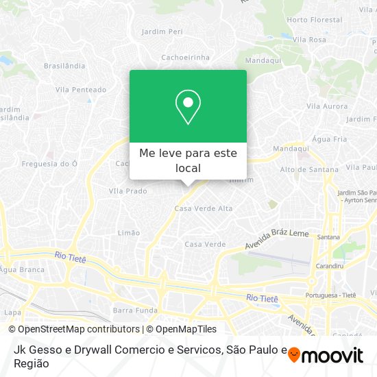 Jk Gesso e Drywall Comercio e Servicos mapa