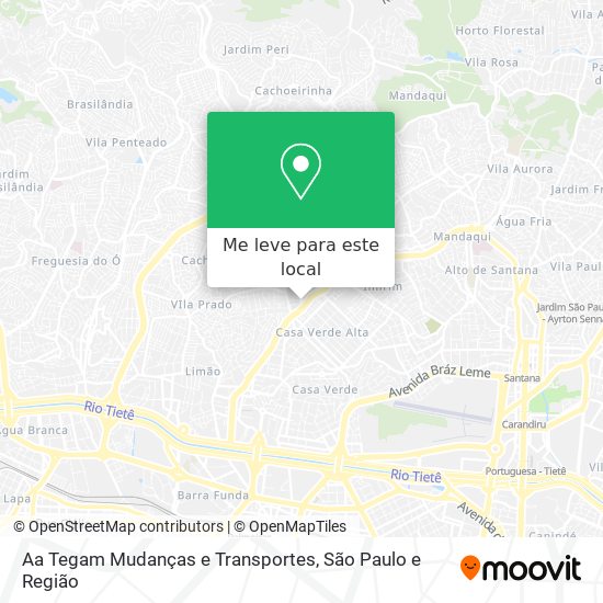 Aa Tegam Mudanças e Transportes mapa