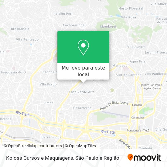 Koloss Cursos e Maquiagens mapa