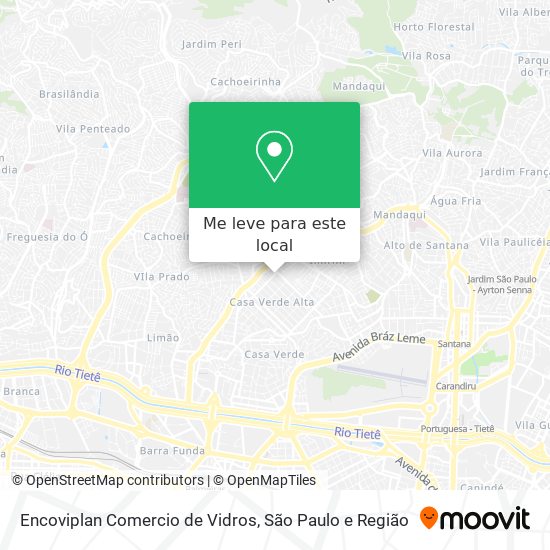 Encoviplan Comercio de Vidros mapa