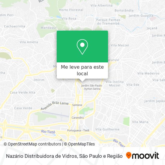 Nazário Distribuidora de Vidros mapa