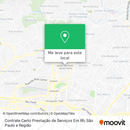 Contrate Certo Prestação de Serviços Em Rh mapa