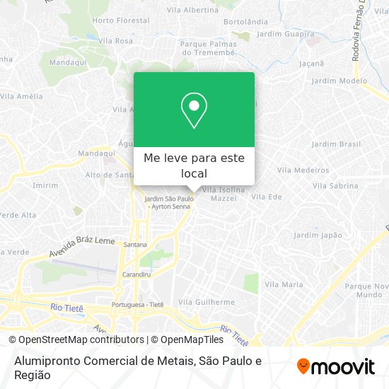 Alumipronto Comercial de Metais mapa