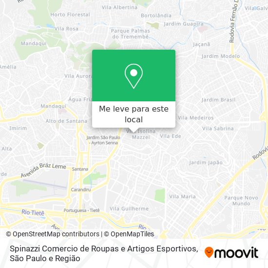 Spinazzi Comercio de Roupas e Artigos Esportivos mapa