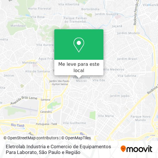 Eletrolab Industria e Comercio de Equipamentos Para Laborato mapa