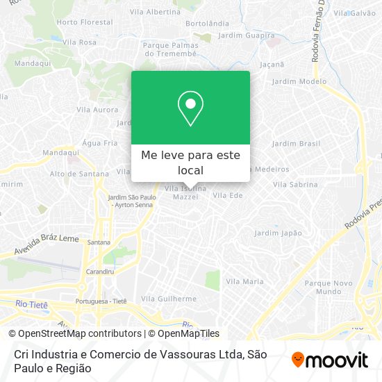 Cri Industria e Comercio de Vassouras Ltda mapa