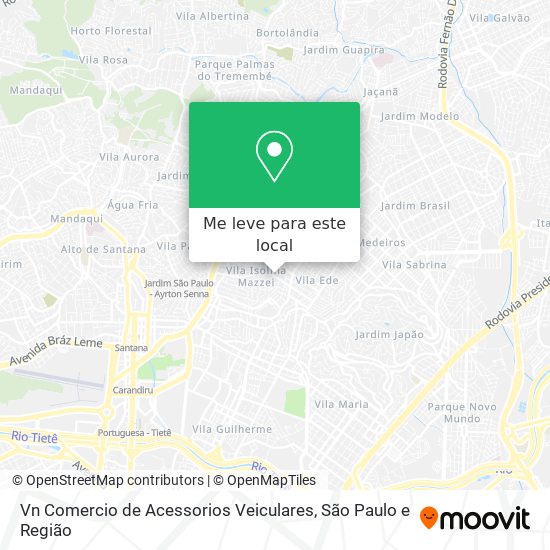 Vn Comercio de Acessorios Veiculares mapa