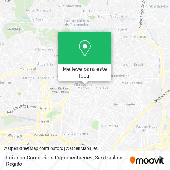 Luizinho Comercio e Representacoes mapa