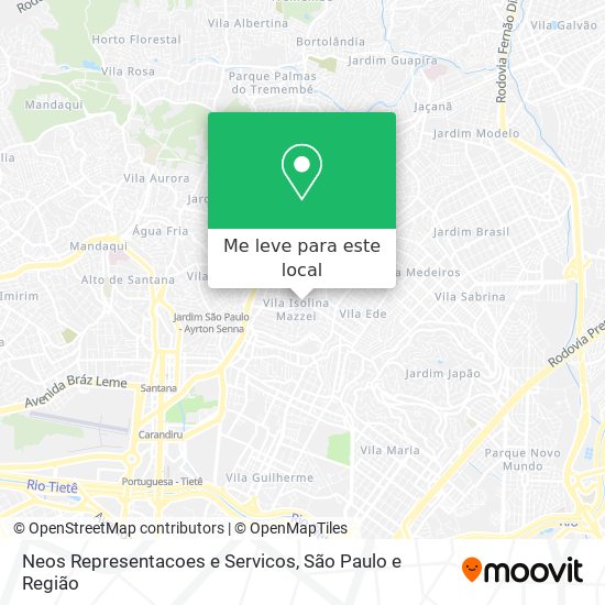 Neos Representacoes e Servicos mapa