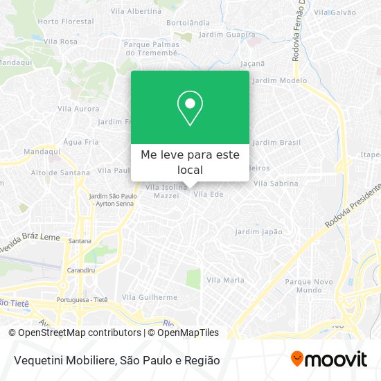 Vequetini Mobiliere mapa