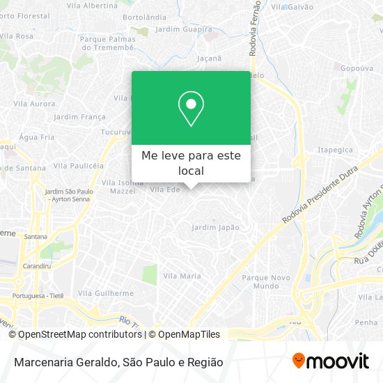 Marcenaria Geraldo mapa