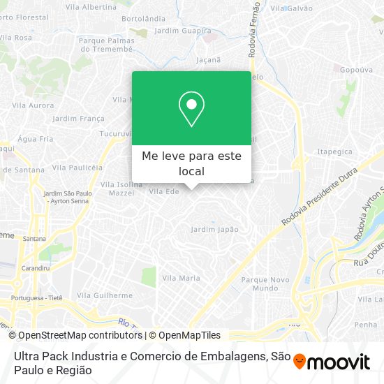 Ultra Pack Industria e Comercio de Embalagens mapa