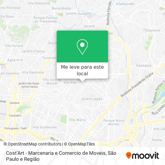 Cost'Art - Marcenaria e Comercio de Moveis mapa