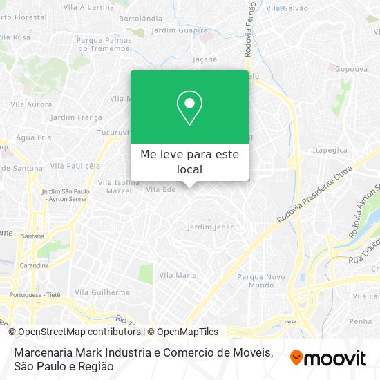 Marcenaria Mark Industria e Comercio de Moveis mapa
