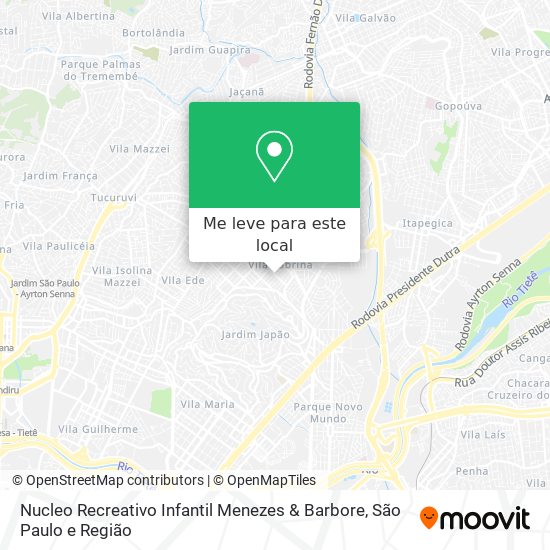 Nucleo Recreativo Infantil Menezes & Barbore mapa
