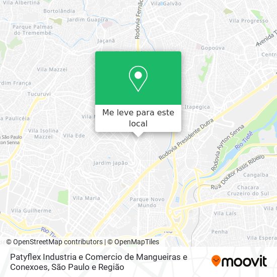 Patyflex Industria e Comercio de Mangueiras e Conexoes mapa