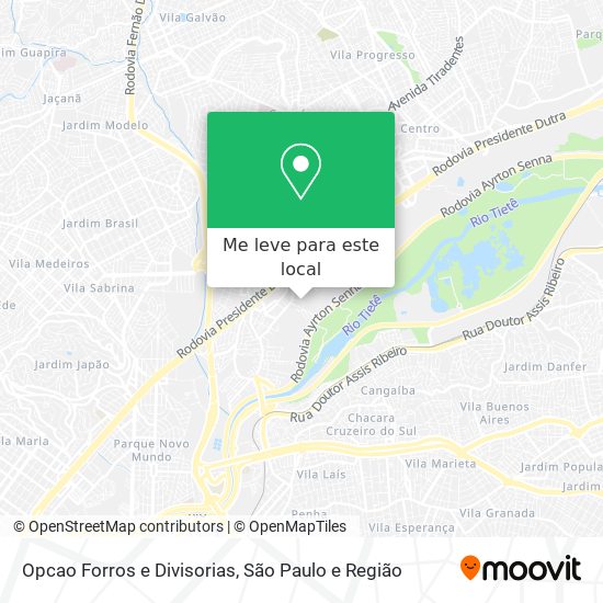 Opcao Forros e Divisorias mapa