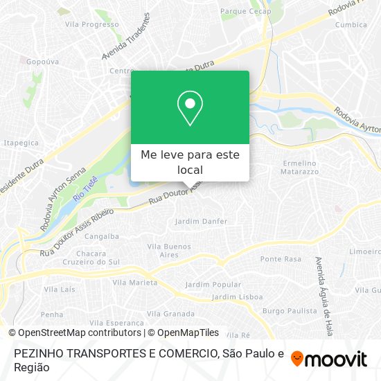 PEZINHO TRANSPORTES E COMERCIO mapa