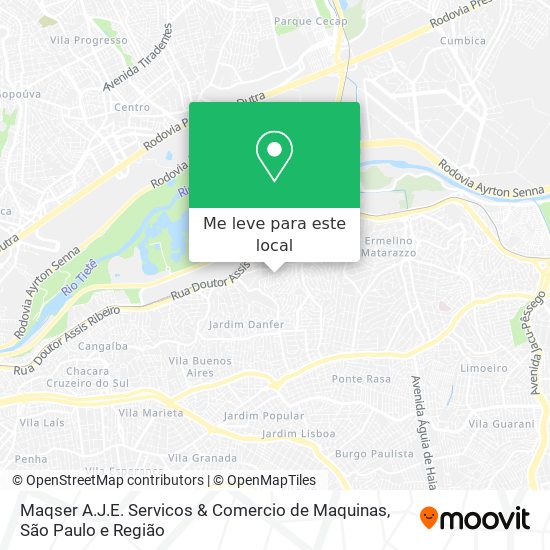 Maqser A.J.E. Servicos & Comercio de Maquinas mapa