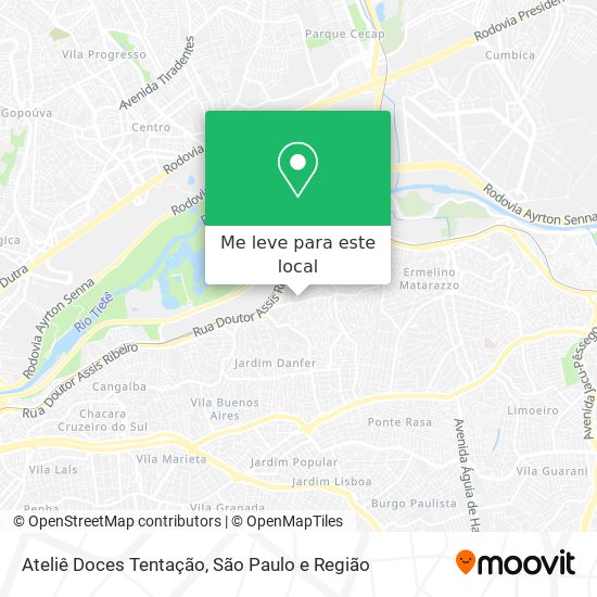 Ateliê Doces Tentação mapa