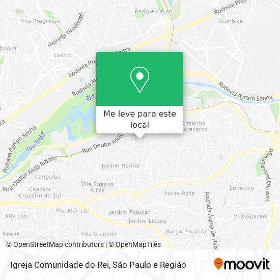 Igreja Comunidade do Rei mapa