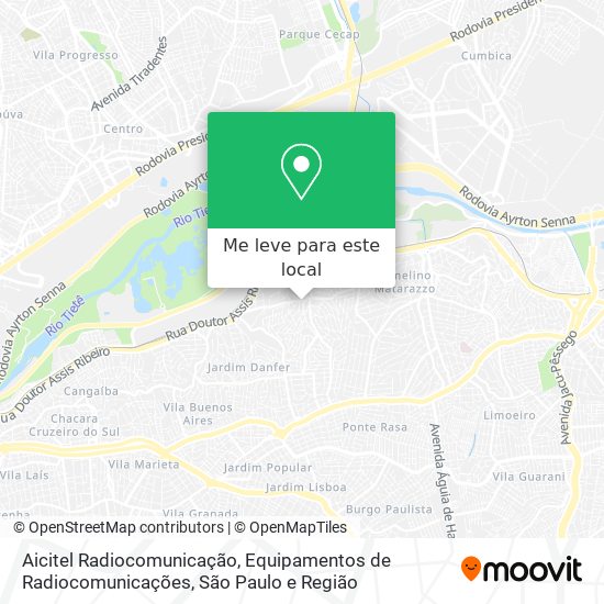 Aicitel Radiocomunicação, Equipamentos de Radiocomunicações mapa