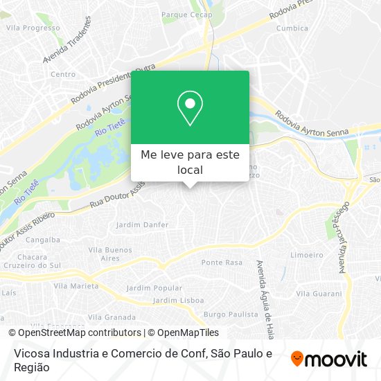 Vicosa Industria e Comercio de Conf mapa