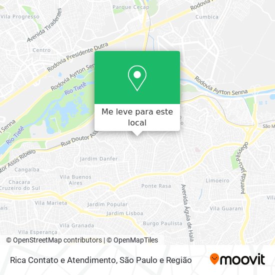 Rica Contato e Atendimento mapa