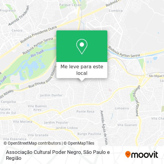 Associação Cultural Poder Negro mapa
