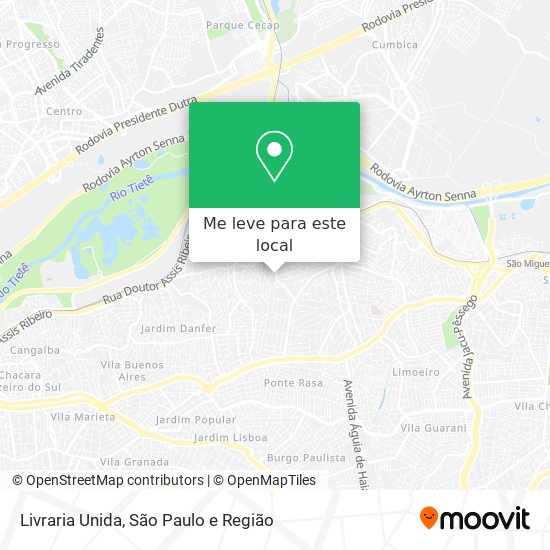 Livraria Unida mapa