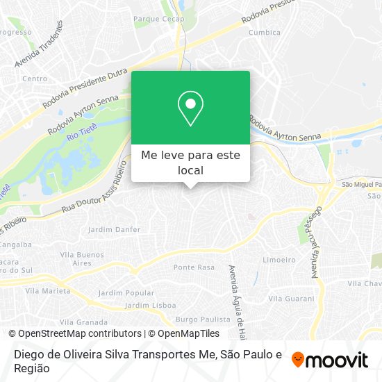 Diego de Oliveira Silva Transportes Me mapa