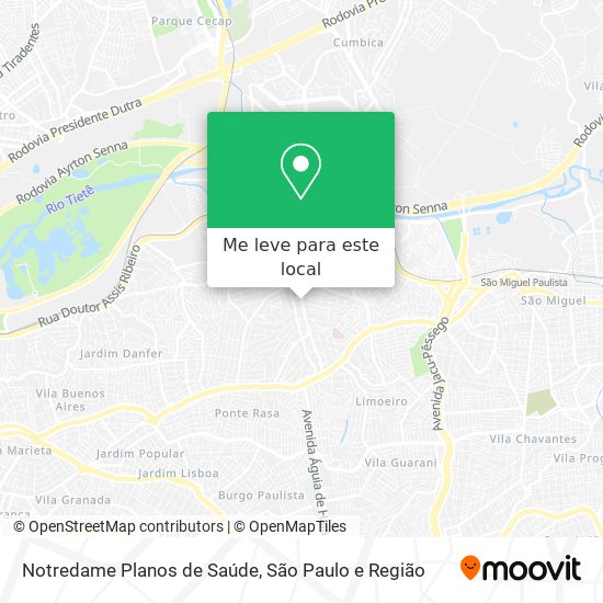 Notredame Planos de Saúde mapa