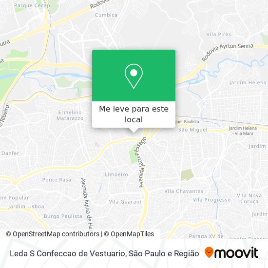 Leda S Confeccao de Vestuario mapa