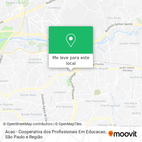 Acao - Cooperativa dos Profissionais Em Educacao mapa