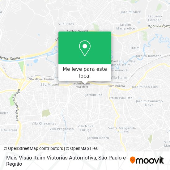 Mais Visão Itaim Vistorias Automotiva mapa