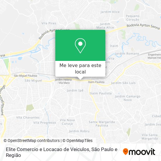 Elite Comercio e Locacao de Veiculos mapa