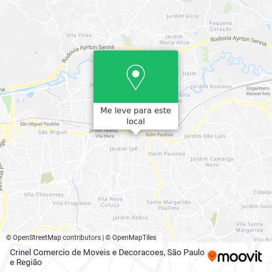 Crinel Comercio de Moveis e Decoracoes mapa